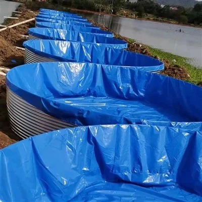 Pwll Pysgod PVC Glas Gwrosog